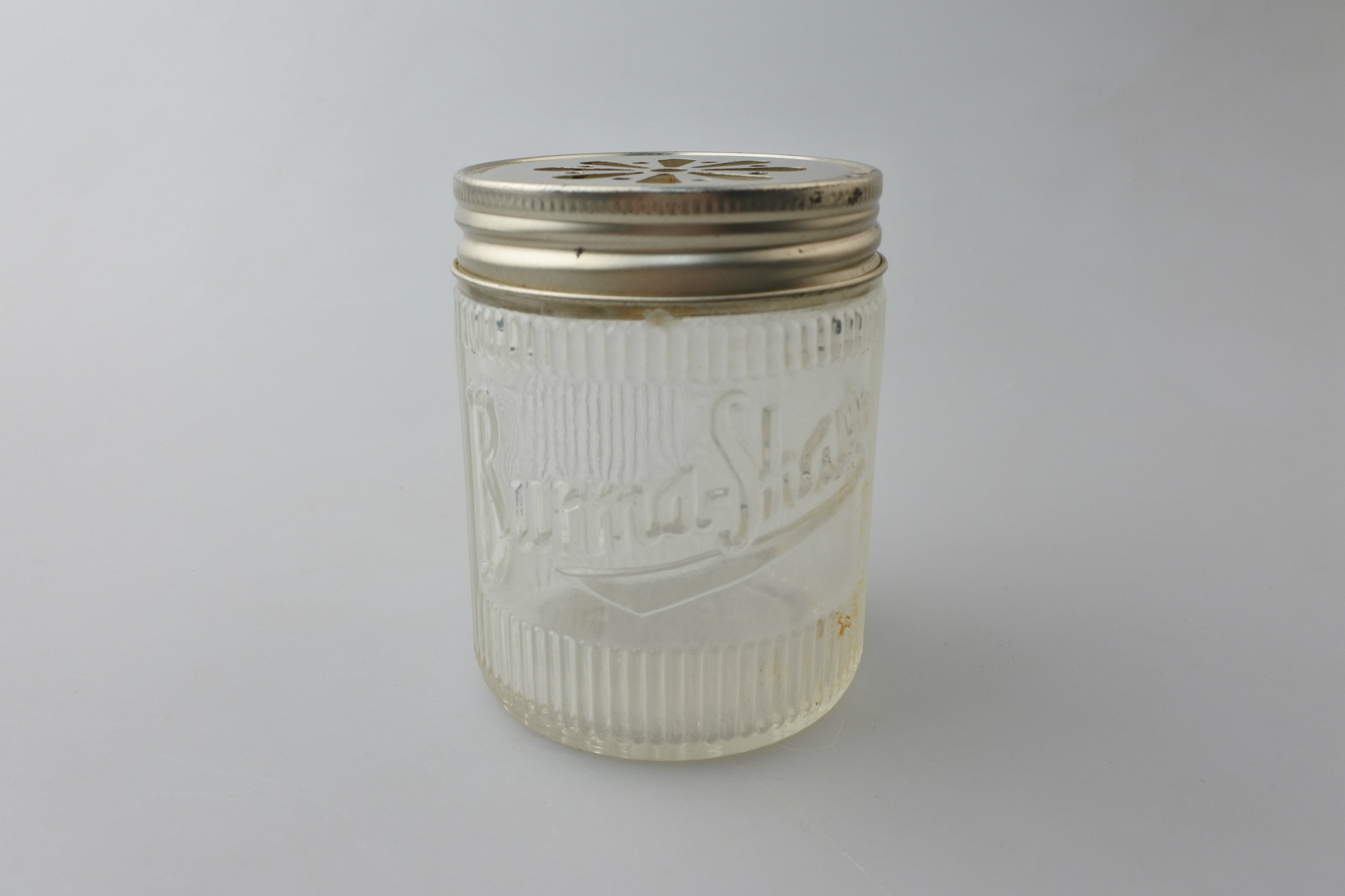 Vintage Hazel Atlas Burma-Shave 1 pound jar