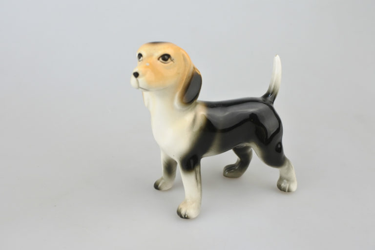 ビンテージ】アメリカで見つけた陶器の犬の置物（ドイツ製または日本製