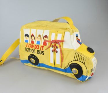 【ビンテージ】カリフォルニアの蚤の市で見つけた知育バッグ／知育玩具／i can do it school bus