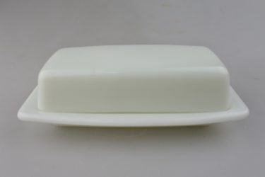 【ビンテージ】アメリカ製 Pyrex（オールドパイレックス）ミルクガラスバターケース