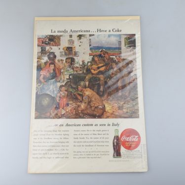ビンテージ】1945's アメリカ コカコーラ雑誌切り抜き広告 オリジナル_