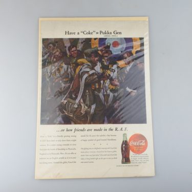 【ビンテージ】1944’s アメリカ コカコーラ雑誌切り抜き広告 オリジナル_I