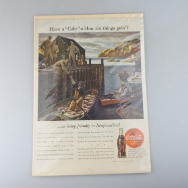 【ビンテージ】1944’s アメリカ コカコーラ雑誌切り抜き広告 オリジナル_J
