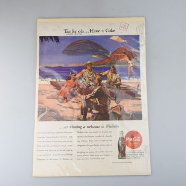 ビンテージ】1945's アメリカ コカコーラ雑誌切り抜き広告 オリジナル_