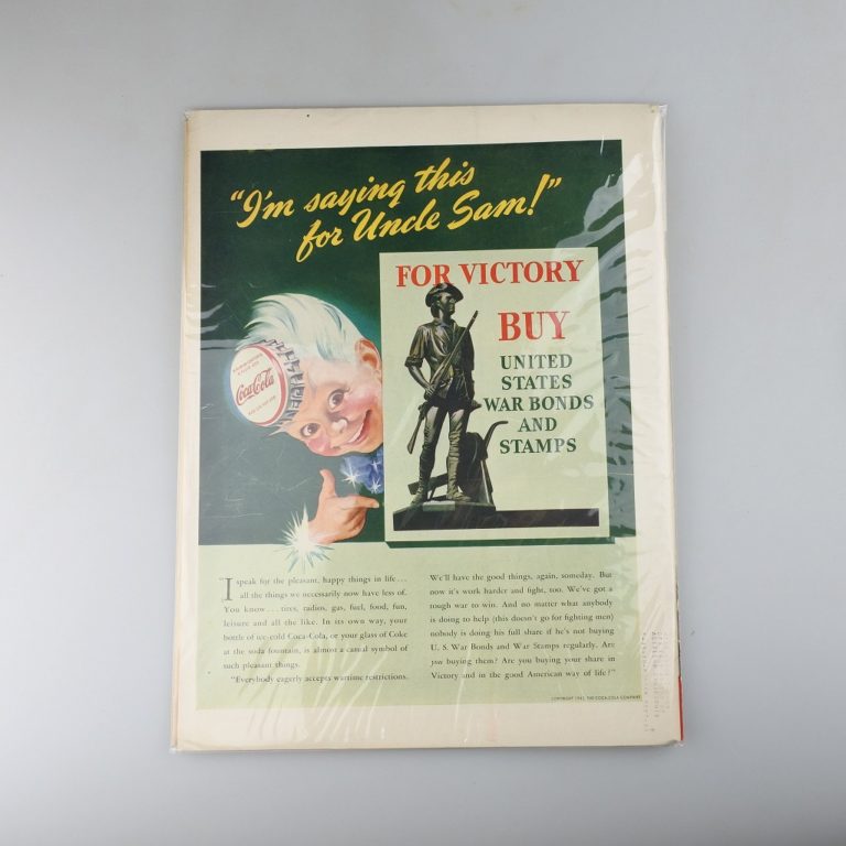 ビンテージ】1943's アメリカ コカコーラ雑誌切り抜き広告 オリジナル_
